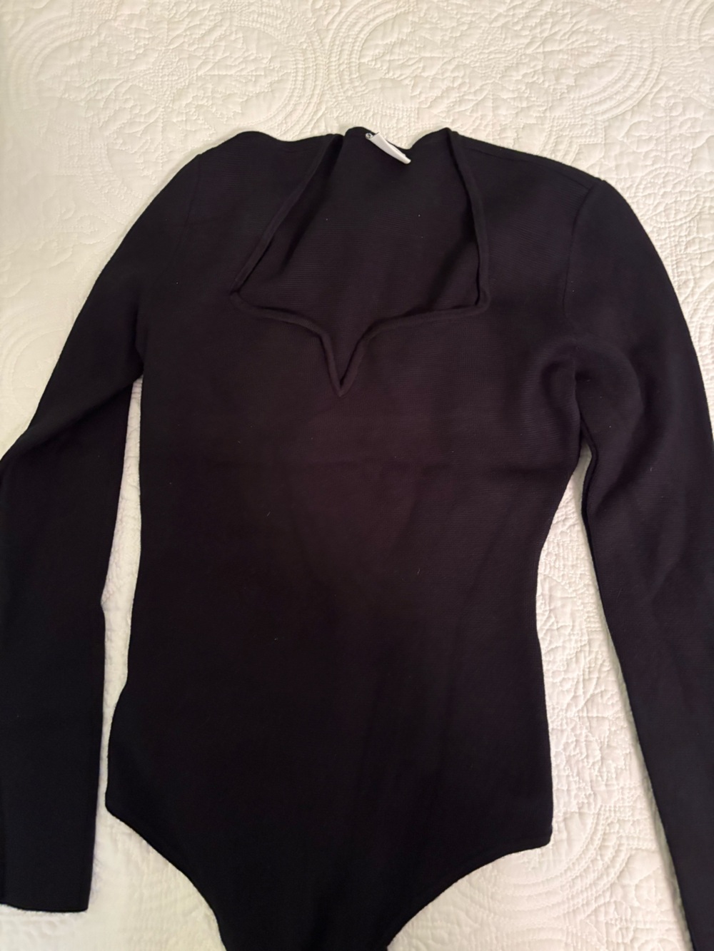 Abercrombie & Fitch Black Long-Sleeve Bodysuit